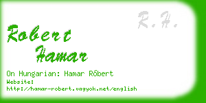 robert hamar business card